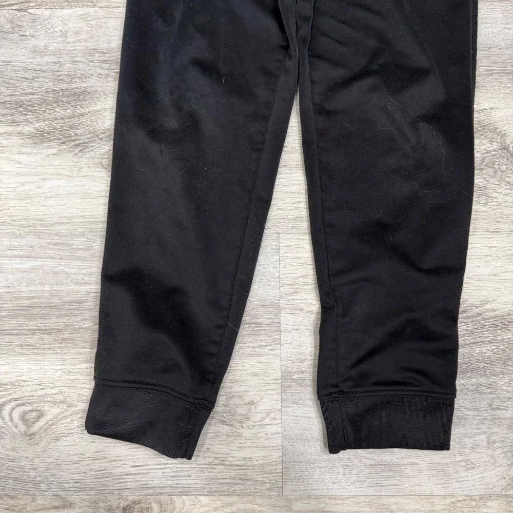Nike Boys Black Jogger Pants Lime Green Swoosh Size‎ 7 L Athletic Sweats AC19